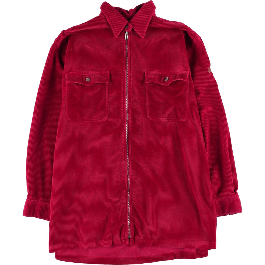 Ralph Lauren LAUREN Long Sleeve Corduroy Shirt, Women's Size L cotton red type Vintage Second Hand
