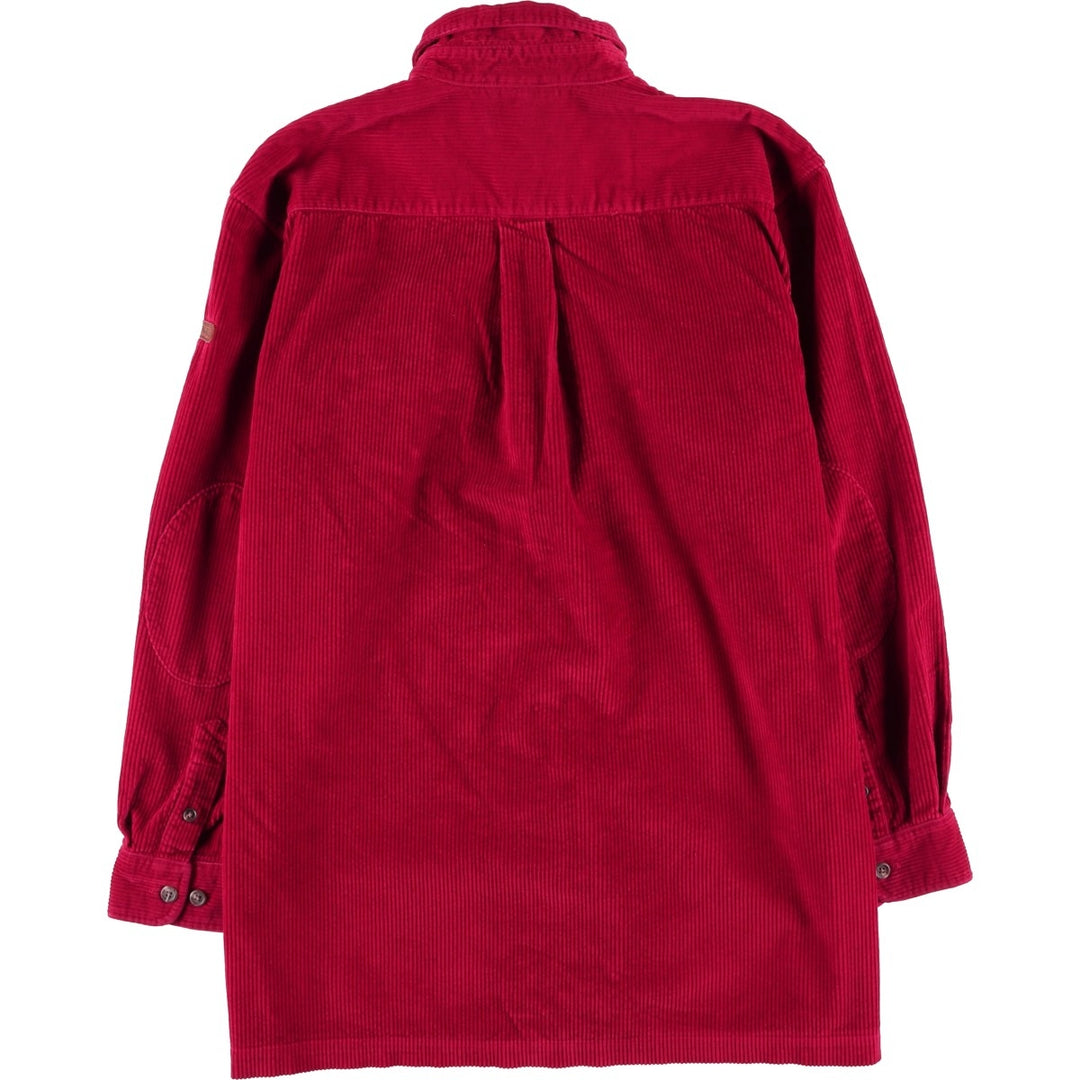 Ralph Lauren LAUREN Long Sleeve Corduroy Shirt, Women's Size L cotton red type Vintage Second Hand