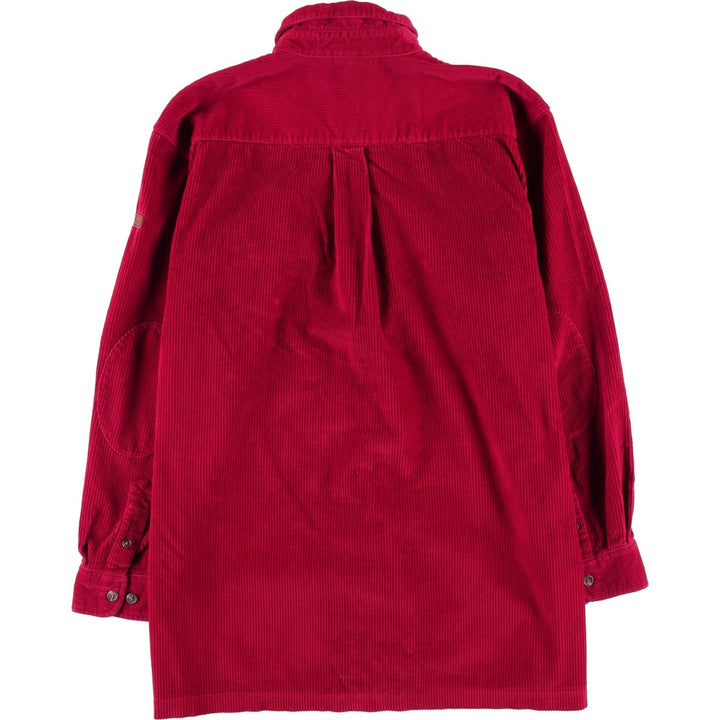 Ralph Lauren LAUREN Long Sleeve Corduroy Shirt, Women's Size L cotton red type Vintage Second Hand