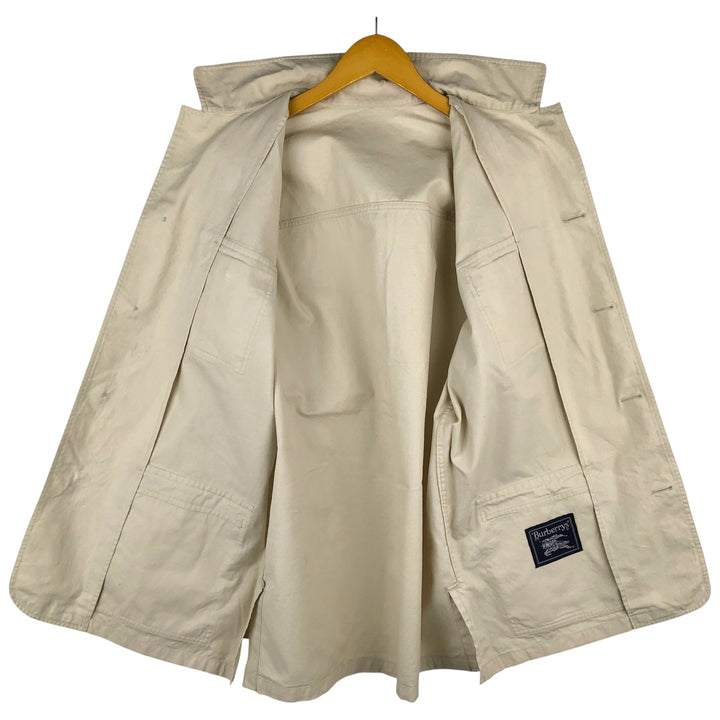Burberry's cotton jacket, men's size XL cotton ivory Vintage Second Hand