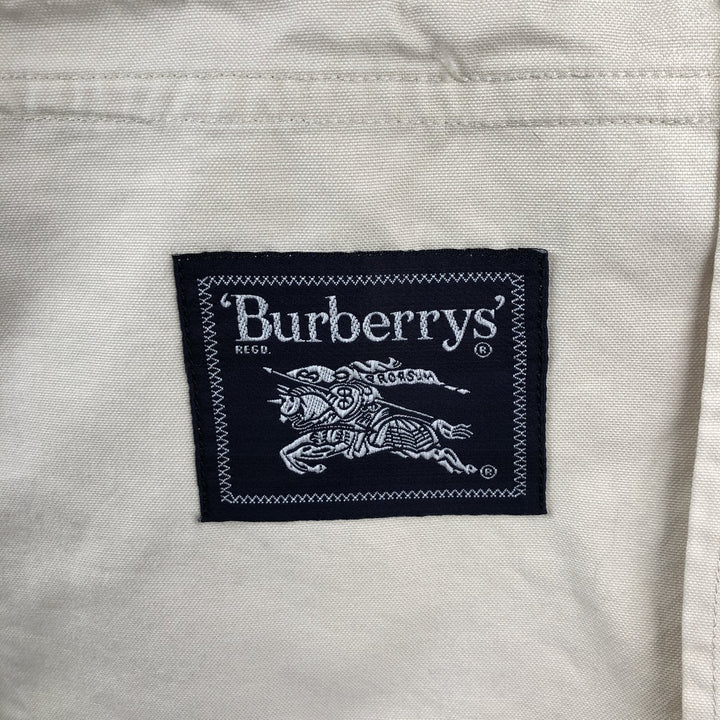 Burberry's cotton jacket, men's size XL cotton ivory Vintage Second Hand