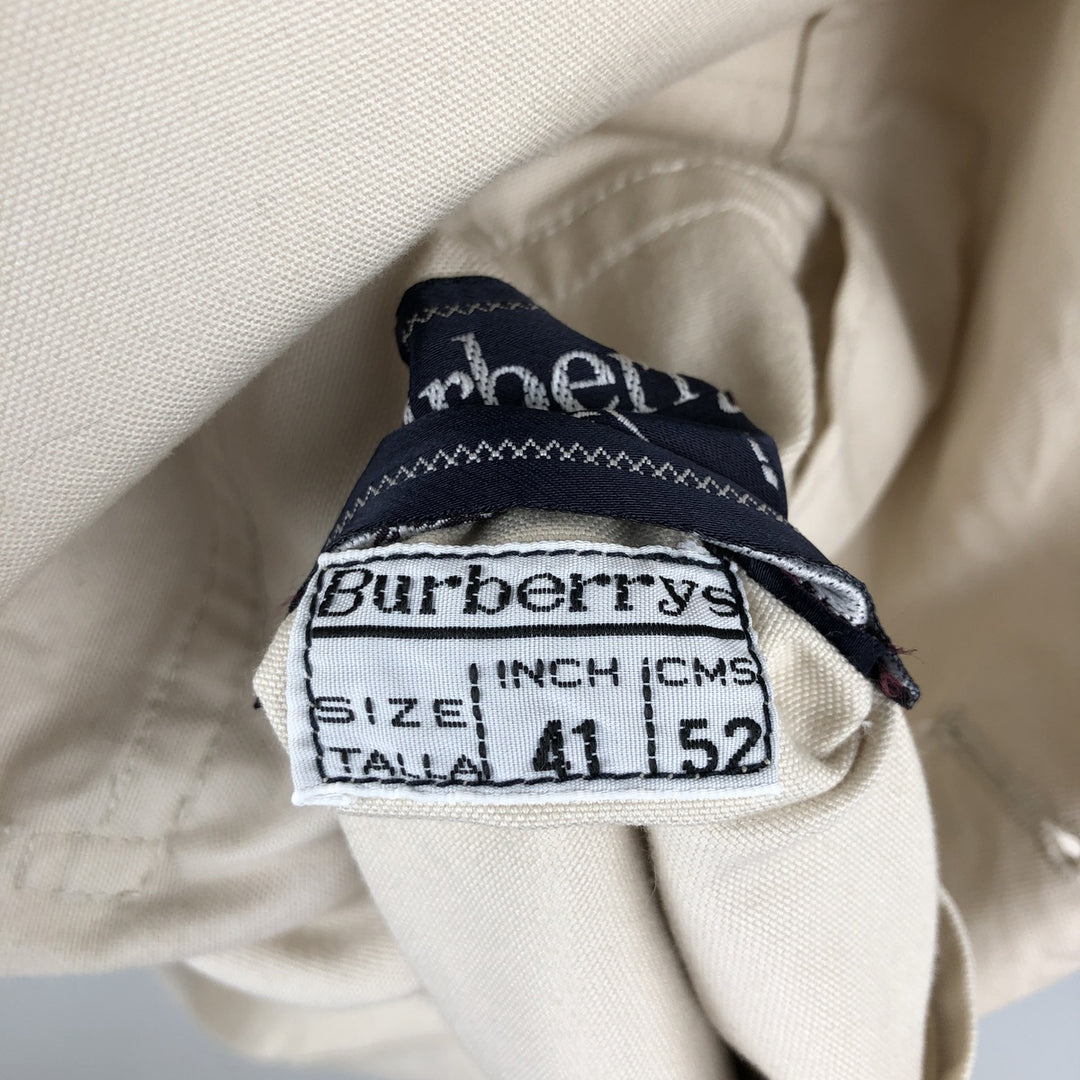Burberry's cotton jacket, men's size XL cotton ivory Vintage Second Hand