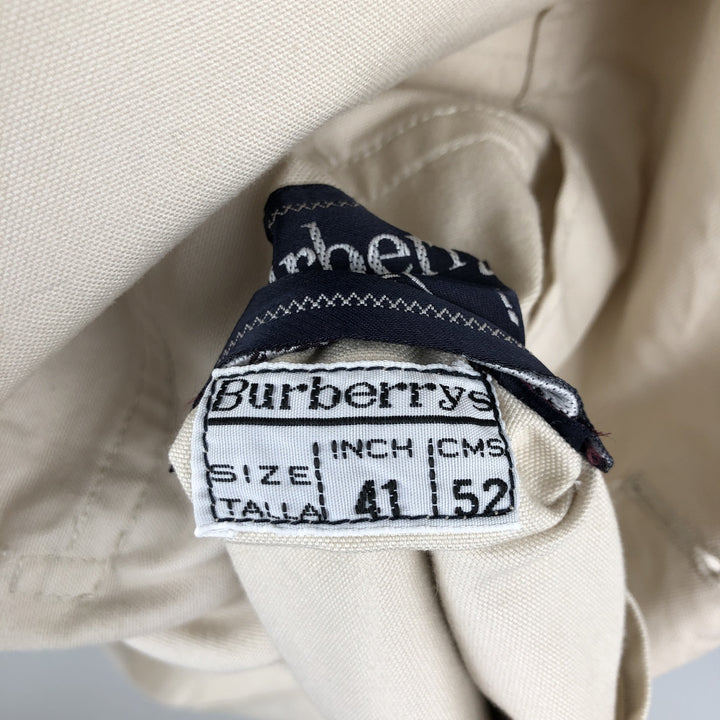 Burberry's cotton jacket, men's size XL cotton ivory Vintage Second Hand