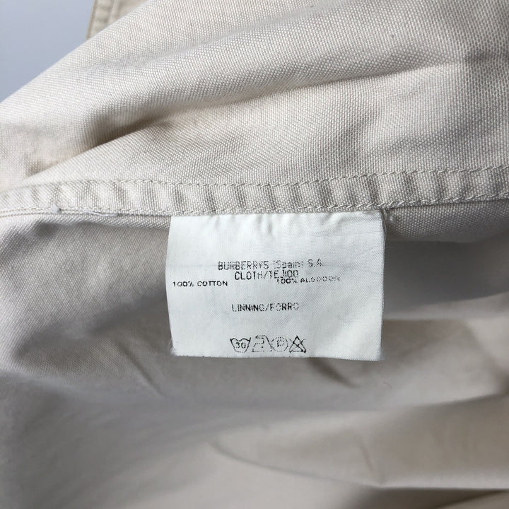 Burberry's cotton jacket, men's size XL cotton ivory Vintage Second Hand