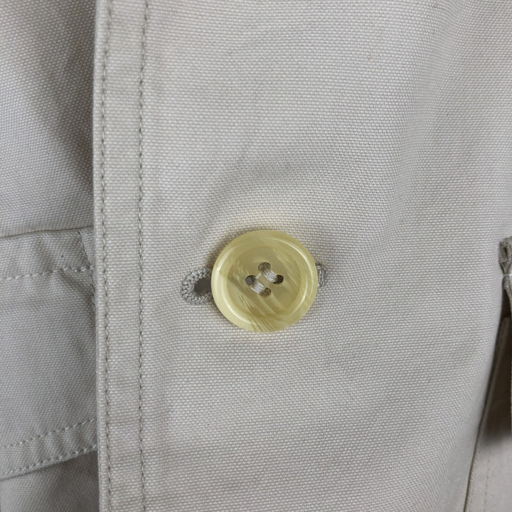 Burberry's cotton jacket, men's size XL cotton ivory Vintage Second Hand
