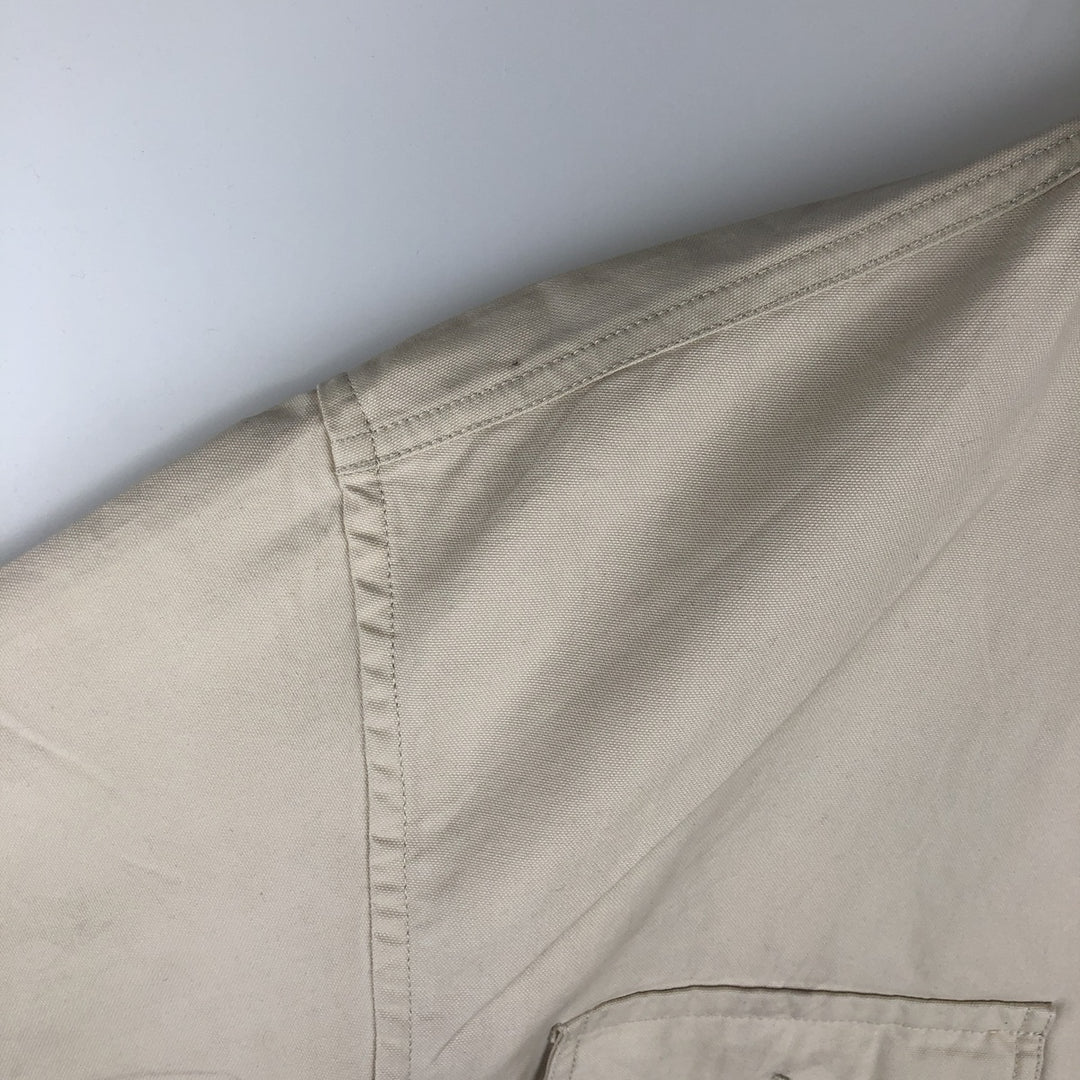 Burberry's cotton jacket, men's size XL cotton ivory Vintage Second Hand