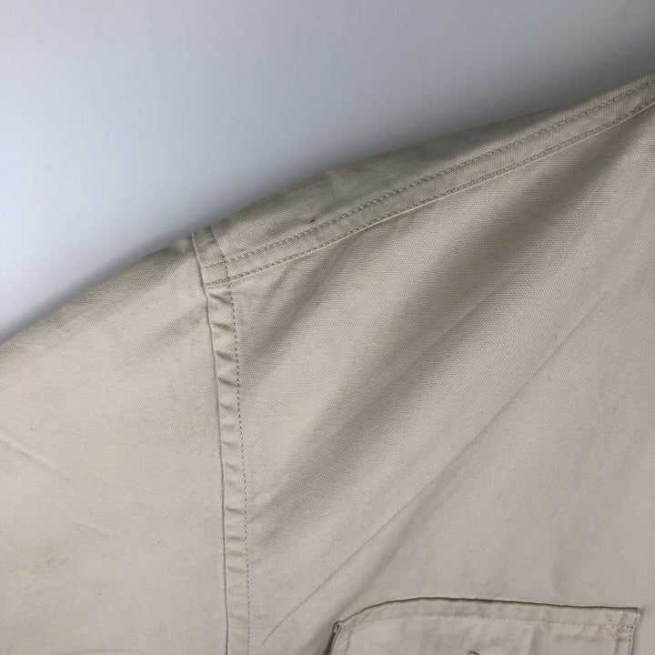 Burberry's cotton jacket, men's size XL cotton ivory Vintage Second Hand