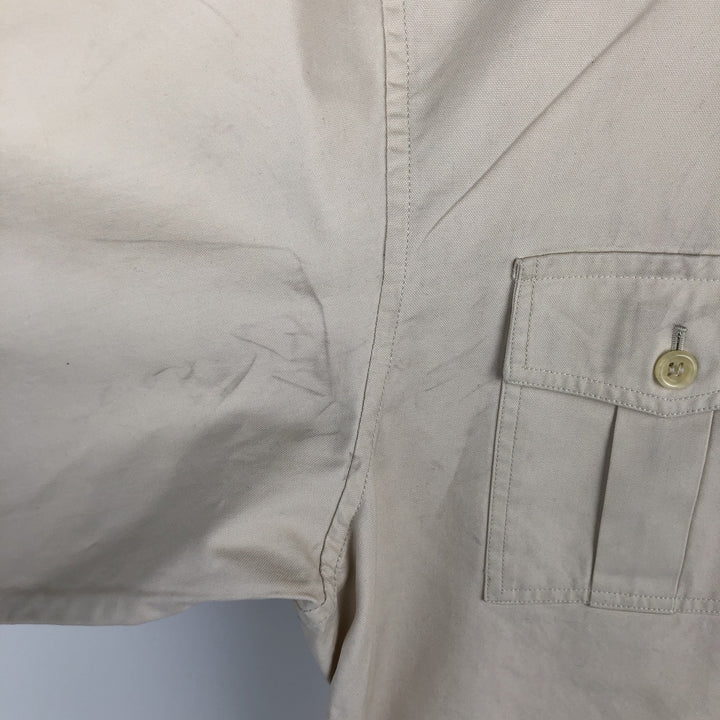 Burberry's cotton jacket, men's size XL cotton ivory Vintage Second Hand