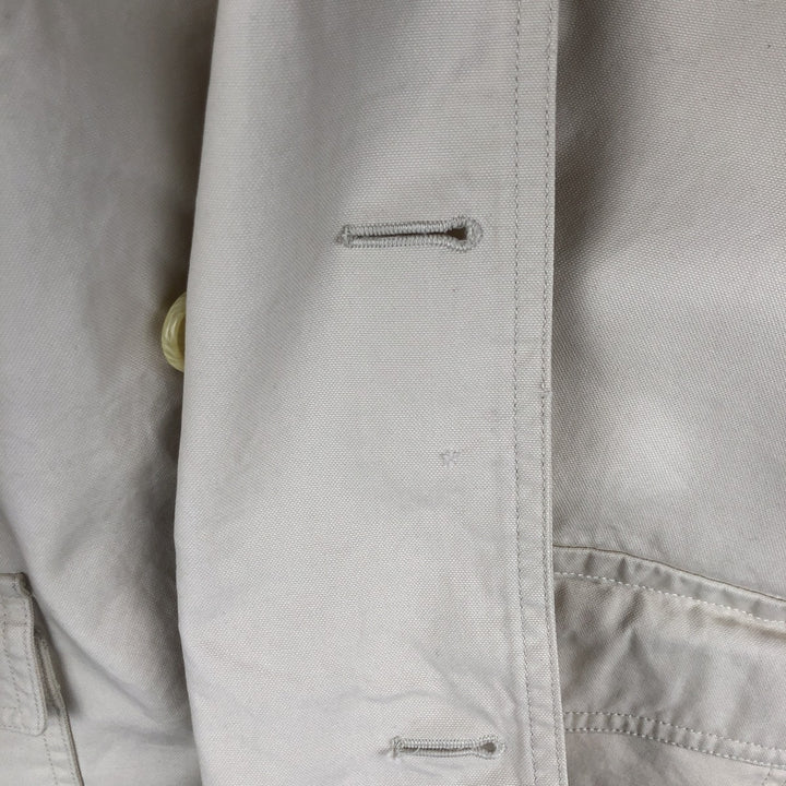 Burberry's cotton jacket, men's size XL cotton ivory Vintage Second Hand