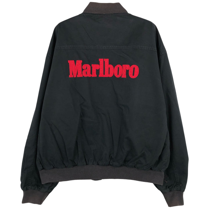 Marlboro Back Logo Reversible Cotton Blouson Men's Size L unclear black type Vintage Second Hand