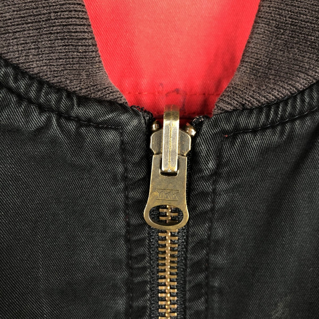 Marlboro Back Logo Reversible Cotton Blouson Men's Size L unclear black type Vintage Second Hand