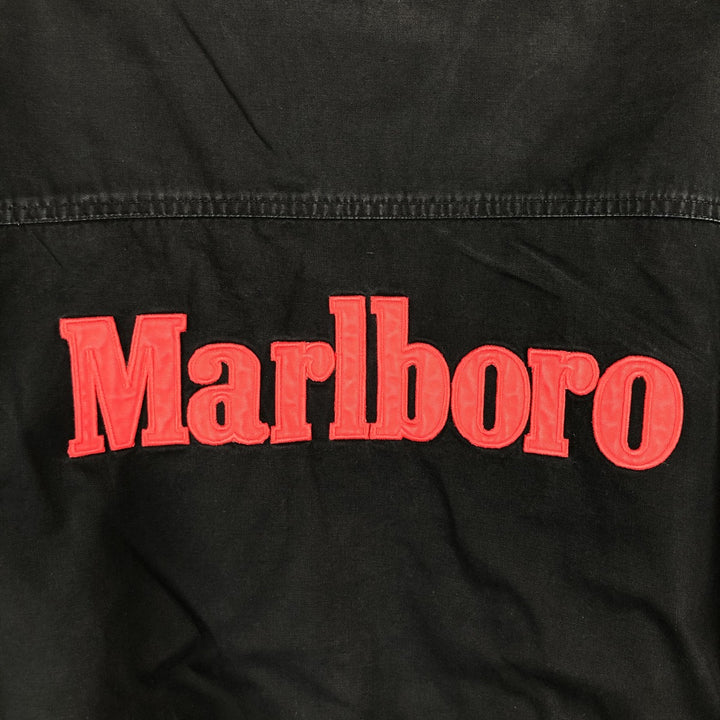 Marlboro Back Logo Reversible Cotton Blouson Men's Size L unclear black type Vintage Second Hand