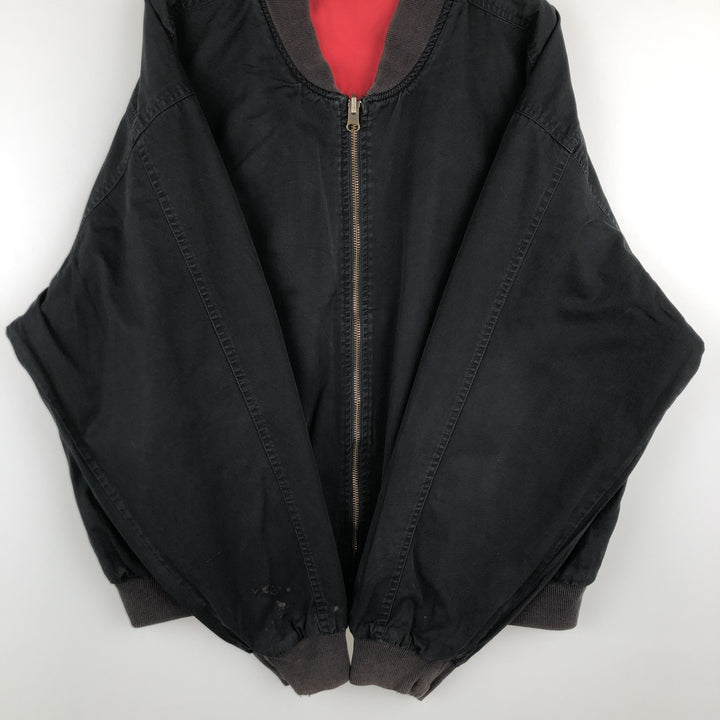 Marlboro Back Logo Reversible Cotton Blouson Men's Size L unclear black type Vintage Second Hand