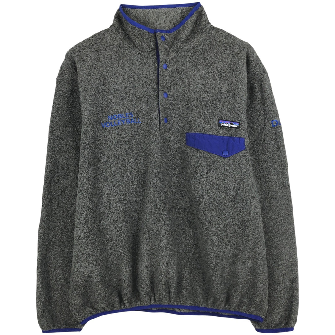 Patagonia Synchilla Snap-T 25450FA14 Half-Snap Fleece Pullover, Men's Size Medium polyester gray type Vintage Second Hand