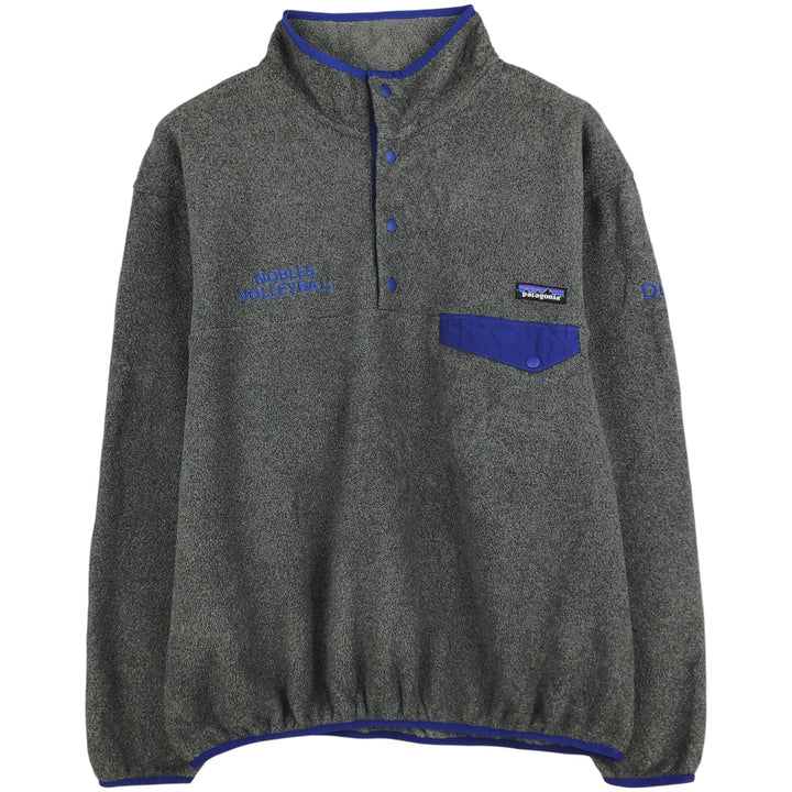 Patagonia Synchilla Snap-T 25450FA14 Half-Snap Fleece Pullover, Men's Size Medium polyester gray type Vintage Second Hand