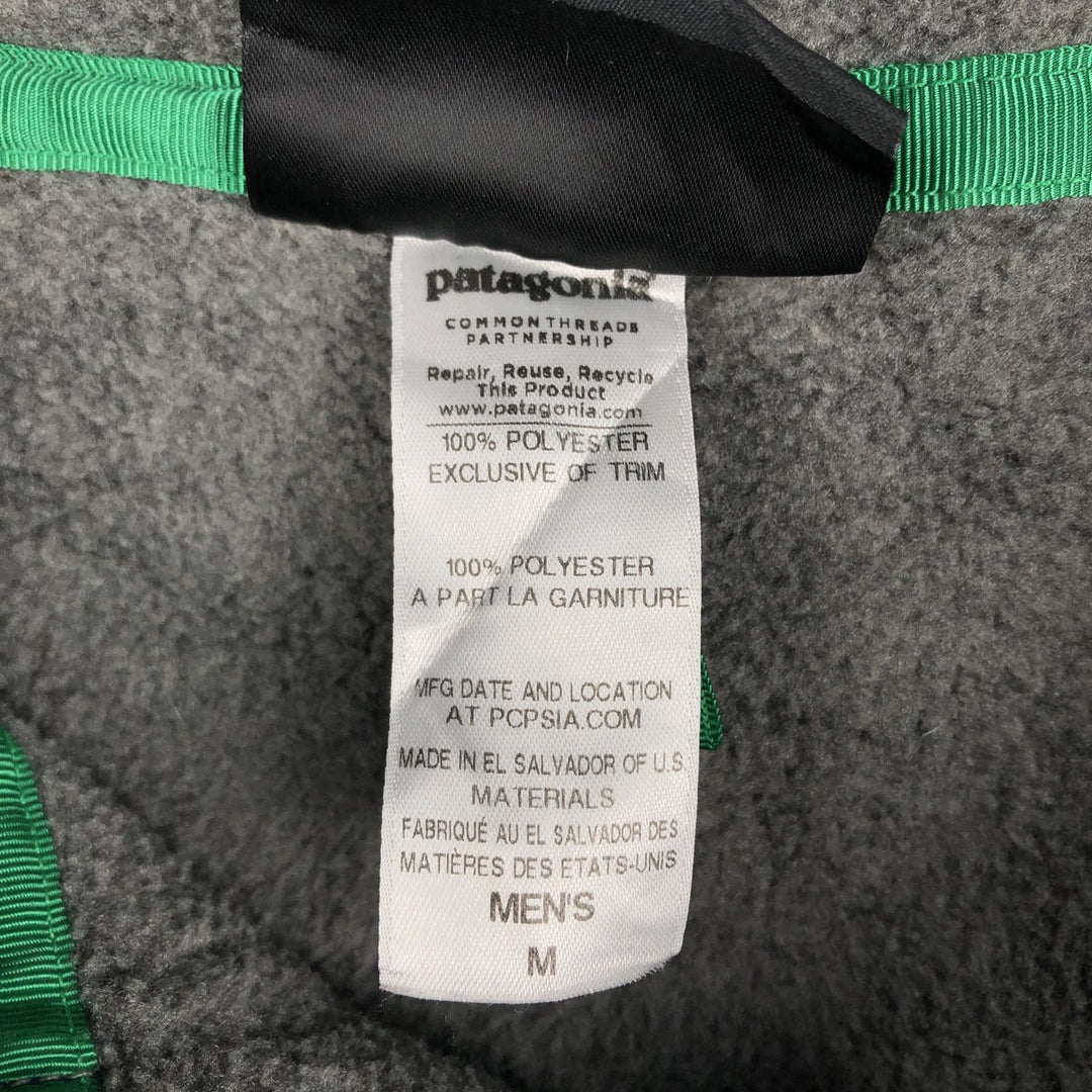 Patagonia Synchilla Snap-T 25450FA14 Half-Snap Fleece Pullover, Men's Size Medium polyester gray type Vintage Second Hand