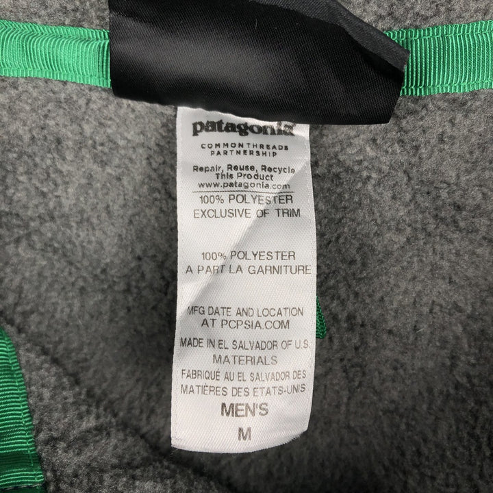 Patagonia Synchilla Snap-T 25450FA14 Half-Snap Fleece Pullover, Men's Size Medium polyester gray type Vintage Second Hand