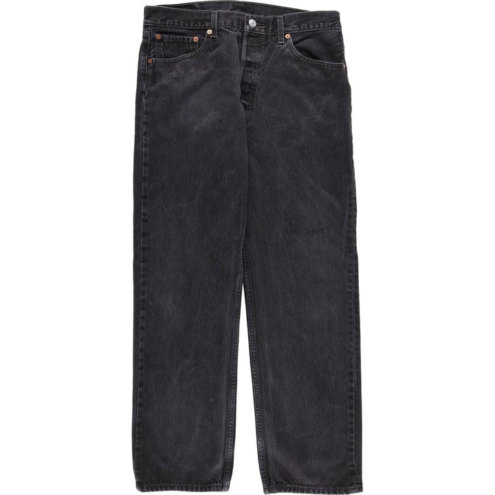 2000'S Levi's 501-0660 Black Denim Straight Leg Denim Pants, Men's Size W33 cotton black type Vintage Second Hand
