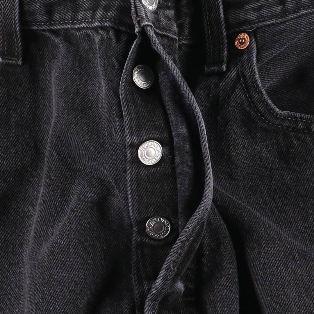 2000'S Levi's 501-0660 Black Denim Straight Leg Denim Pants, Men's Size W33 cotton black type Vintage Second Hand