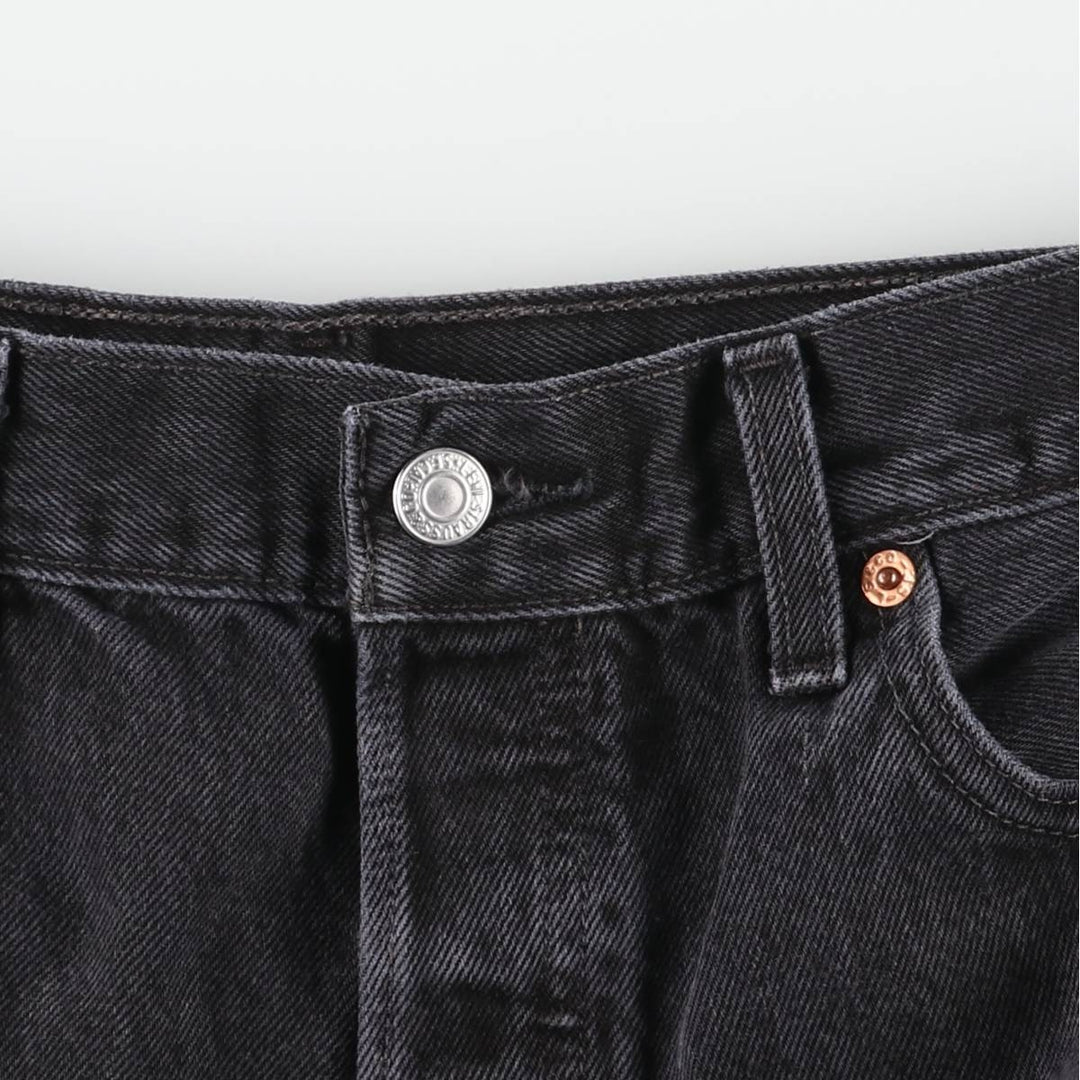 2000'S Levi's 501-0660 Black Denim Straight Leg Denim Pants, Men's Size W33 cotton black type Vintage Second Hand