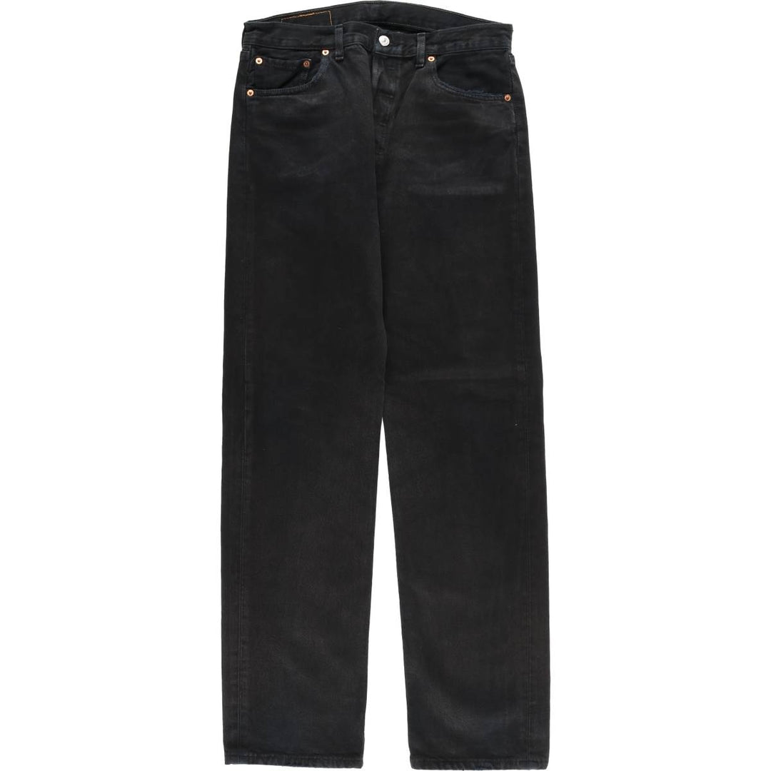 Levi's 501 Euro Model Black Denim Straight Denim Pants, Men's Size W33 cotton black type Vintage Second Hand