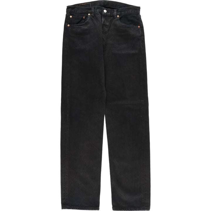 Levi's 501 Euro Model Black Denim Straight Denim Pants, Men's Size W33 cotton black type Vintage Second Hand