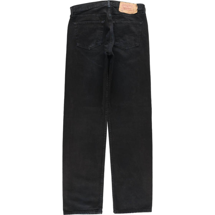 Levi's 501 Euro Model Black Denim Straight Denim Pants, Men's Size W33 cotton black type Vintage Second Hand