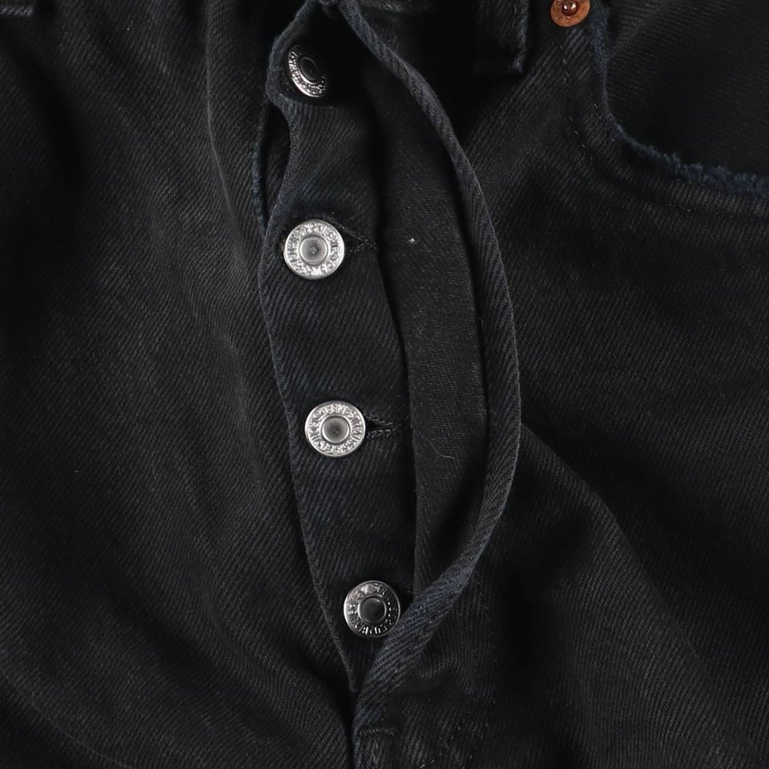 Levi's 501 Euro Model Black Denim Straight Denim Pants, Men's Size W33 cotton black type Vintage Second Hand