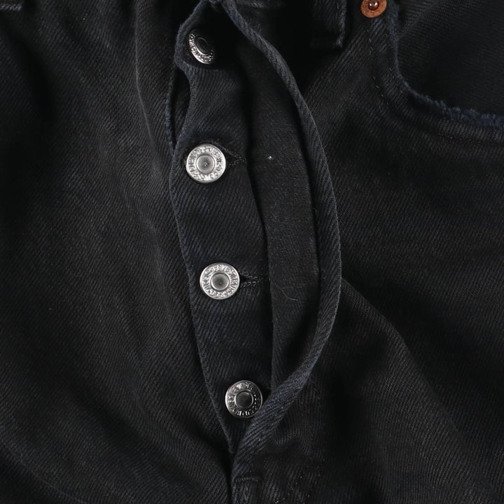 Levi's 501 Euro Model Black Denim Straight Denim Pants, Men's Size W33 cotton black type Vintage Second Hand