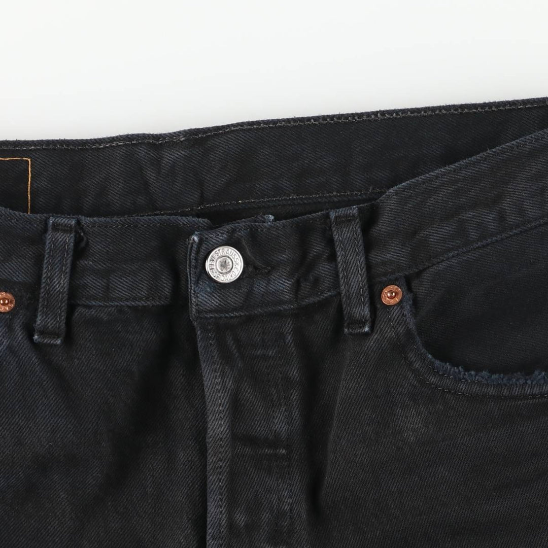 Levi's 501 Euro Model Black Denim Straight Denim Pants, Men's Size W33 cotton black type Vintage Second Hand