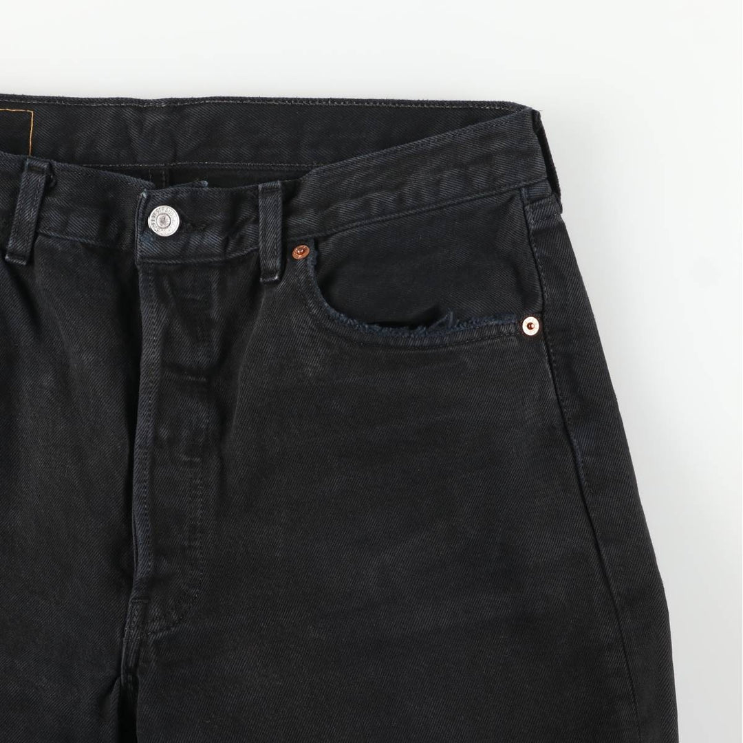 Levi's 501 Euro Model Black Denim Straight Denim Pants, Men's Size W33 cotton black type Vintage Second Hand