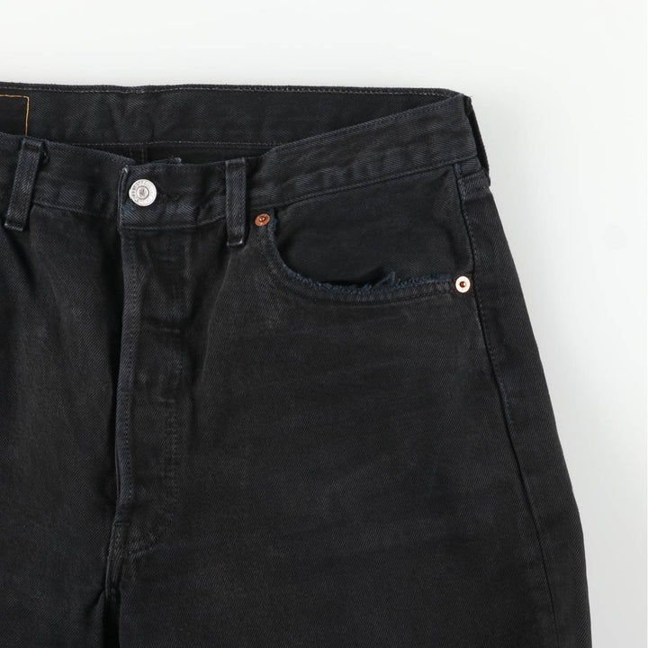 Levi's 501 Euro Model Black Denim Straight Denim Pants, Men's Size W33 cotton black type Vintage Second Hand