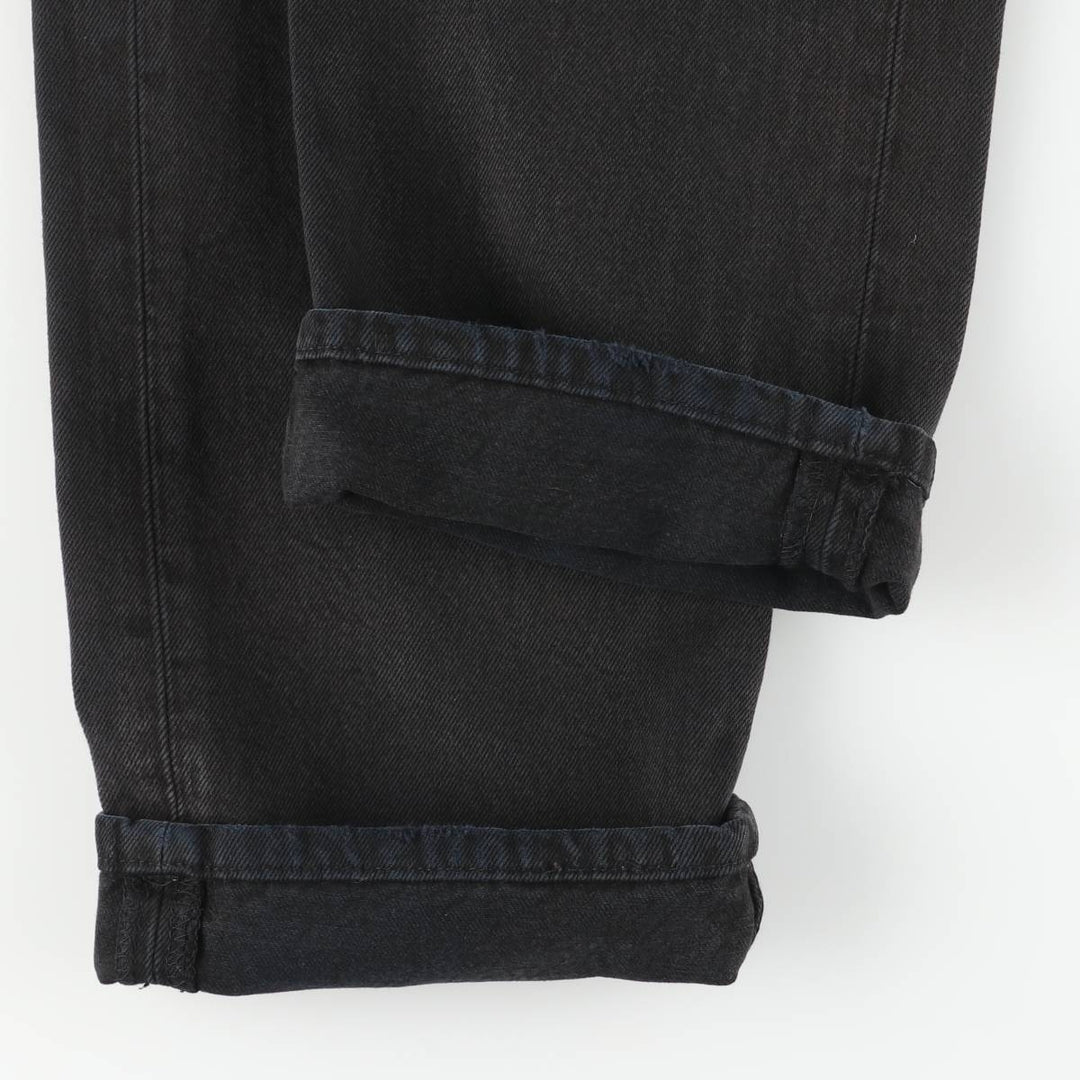 Levi's 501 Euro Model Black Denim Straight Denim Pants, Men's Size W33 cotton black type Vintage Second Hand
