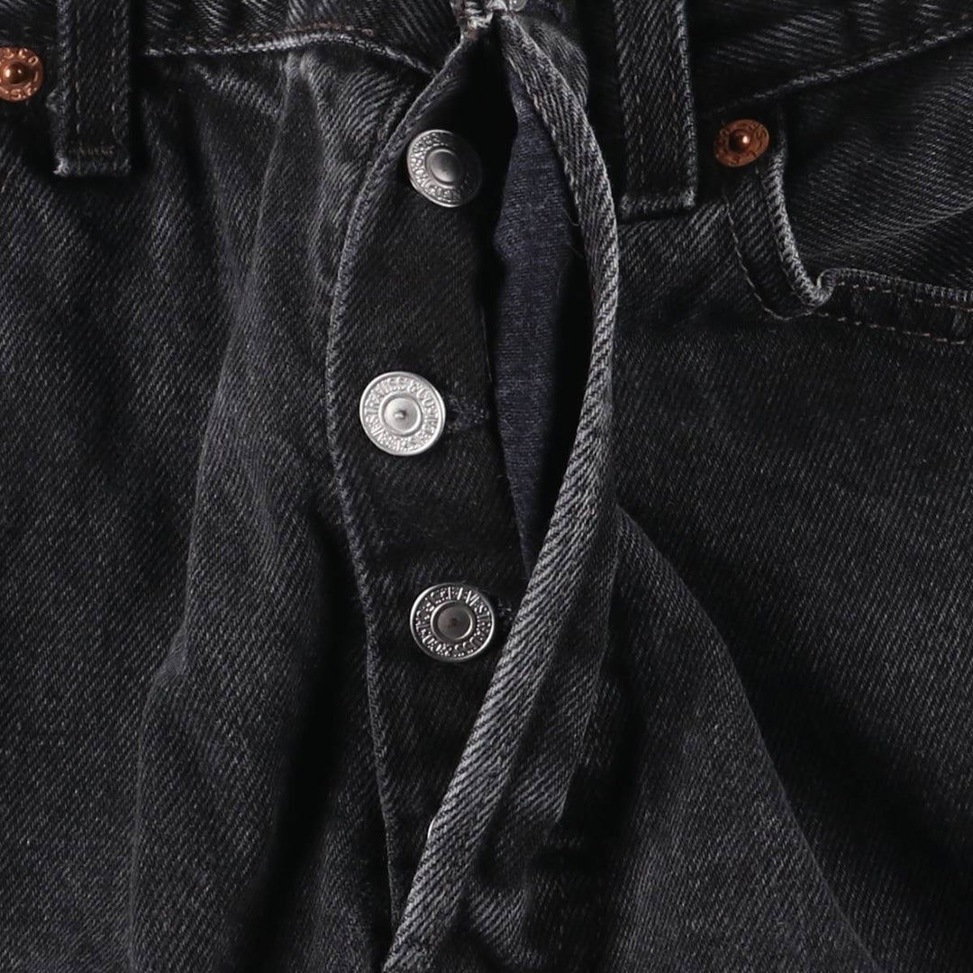 2000'S Levi's 501-0660 Black Denim Straight Leg Denim Pants, Men's Size W28 cotton black type Vintage Second Hand