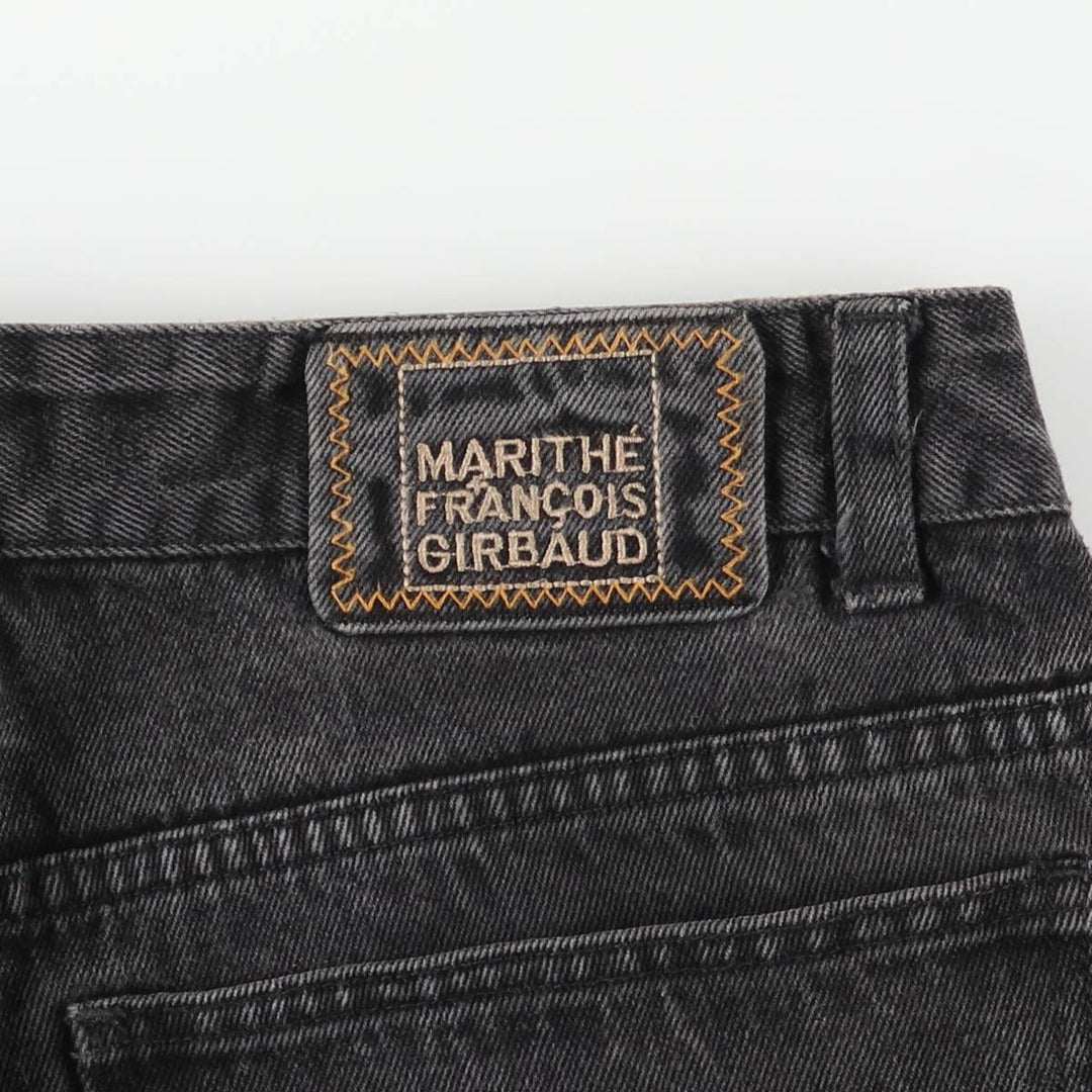 Marithe Francois Girbaud Men's Tapered Denim Pants in Black (Size W34) cotton black type Vintage Second Hand