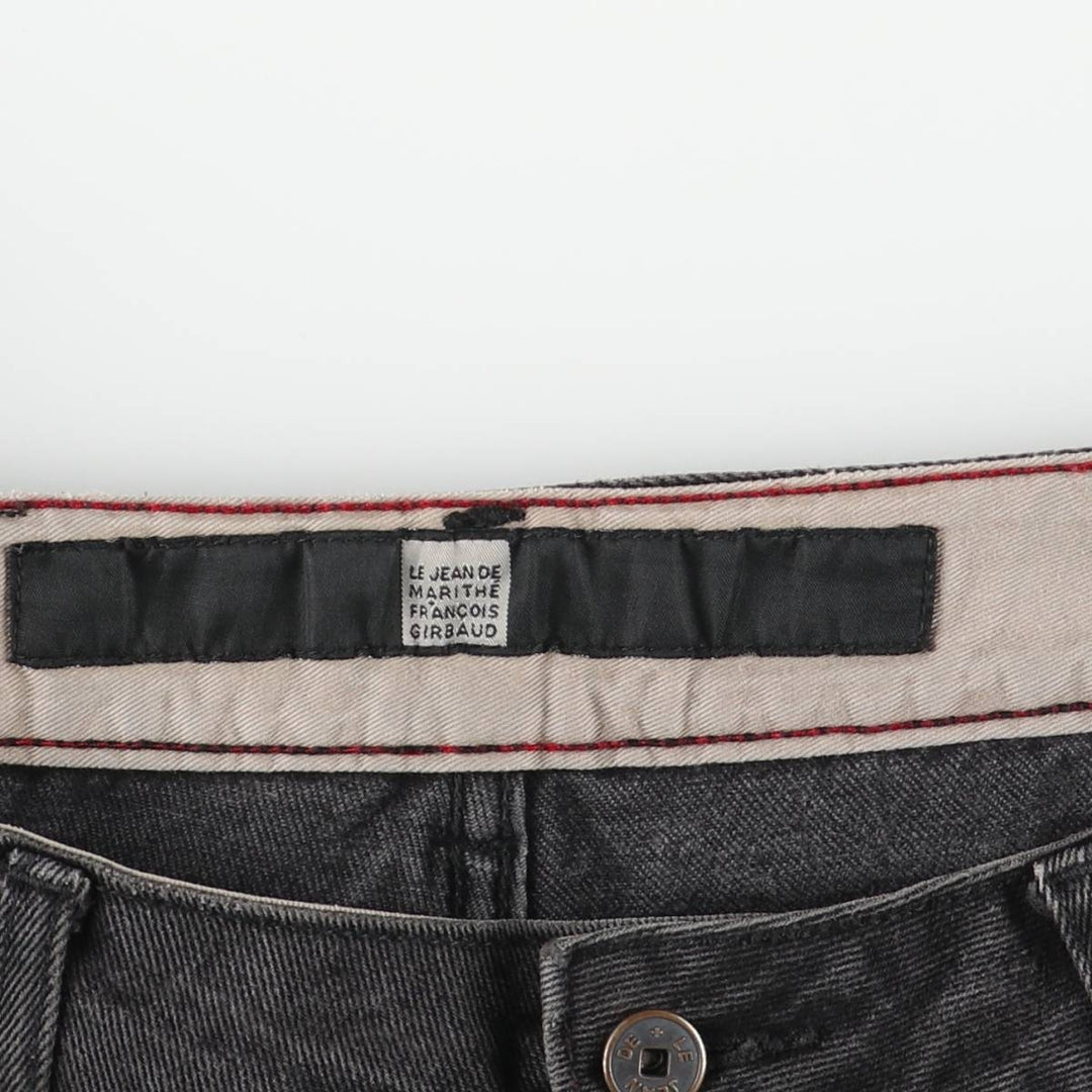 Marithe Francois Girbaud Men's Tapered Denim Pants in Black (Size W34) cotton black type Vintage Second Hand