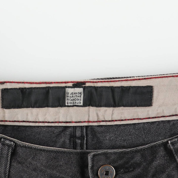 Marithe Francois Girbaud Men's Tapered Denim Pants in Black (Size W34) cotton black type Vintage Second Hand