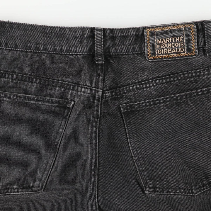 Marithe Francois Girbaud Men's Tapered Denim Pants in Black (Size W34) cotton black type Vintage Second Hand