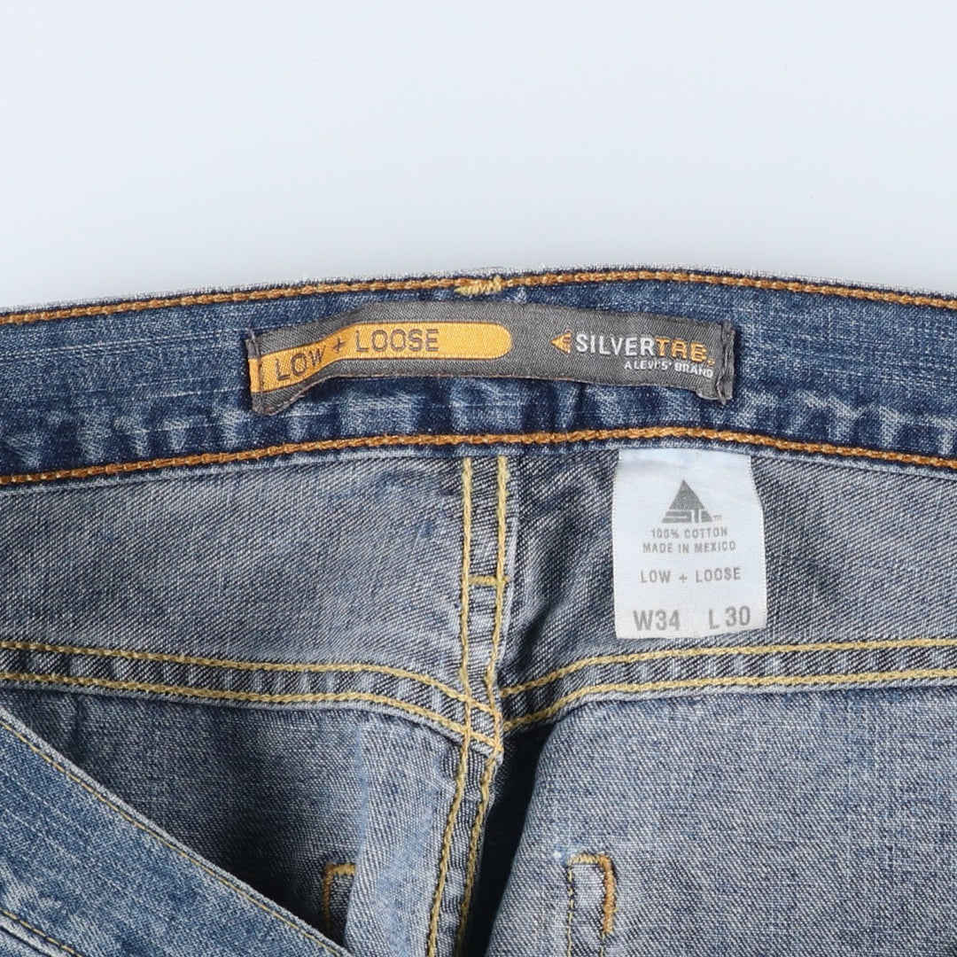 2000'S Levi's Silver Tab Low+Loose Straight Denim Pants, Men's Size W37 cotton blue type Vintage Second Hand