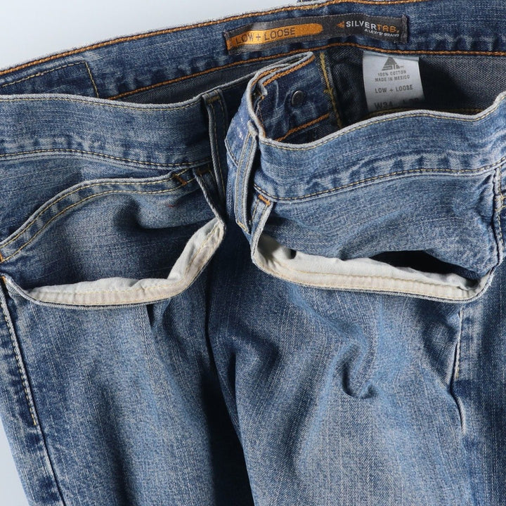 2000'S Levi's Silver Tab Low+Loose Straight Denim Pants, Men's Size W37 cotton blue type Vintage Second Hand