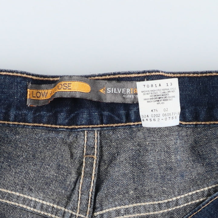 2000'S Levi's Silver Tab Low + Loose Fit Tapered Denim Pants, Men's Size 36 cotton navy blue type Vintage Second Hand