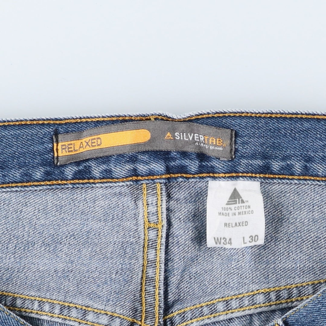 2000'S Levi's Silver Tab Relaxed Straight Denim Pants, Men's, Size W35 cotton blue type Vintage Second Hand