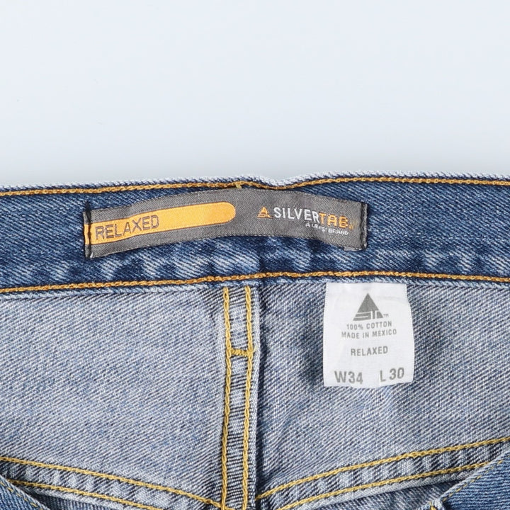 2000'S Levi's Silver Tab Relaxed Straight Denim Pants, Men's, Size W35 cotton blue type Vintage Second Hand