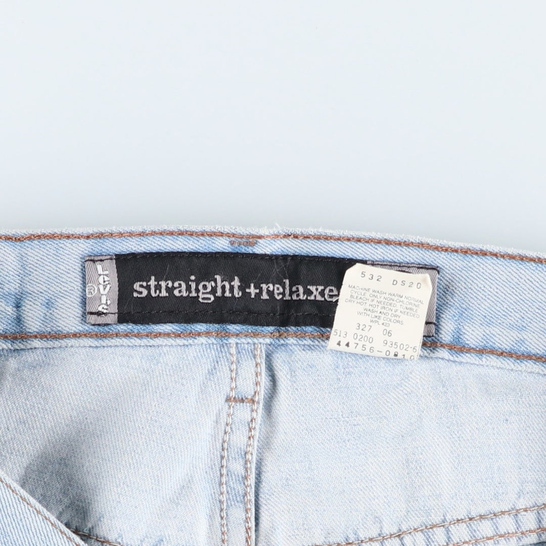 2000'S Levi's Silver Tab Straight+Relaxed Tapered Denim Pants, Made in USA, Men's Size 34 cotton blue type Vintage Second Hand