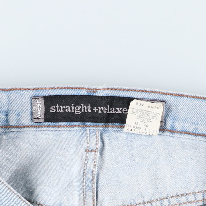 2000'S Levi's Silver Tab Straight+Relaxed Tapered Denim Pants, Made in USA, Men's Size 34 cotton blue type Vintage Second Hand