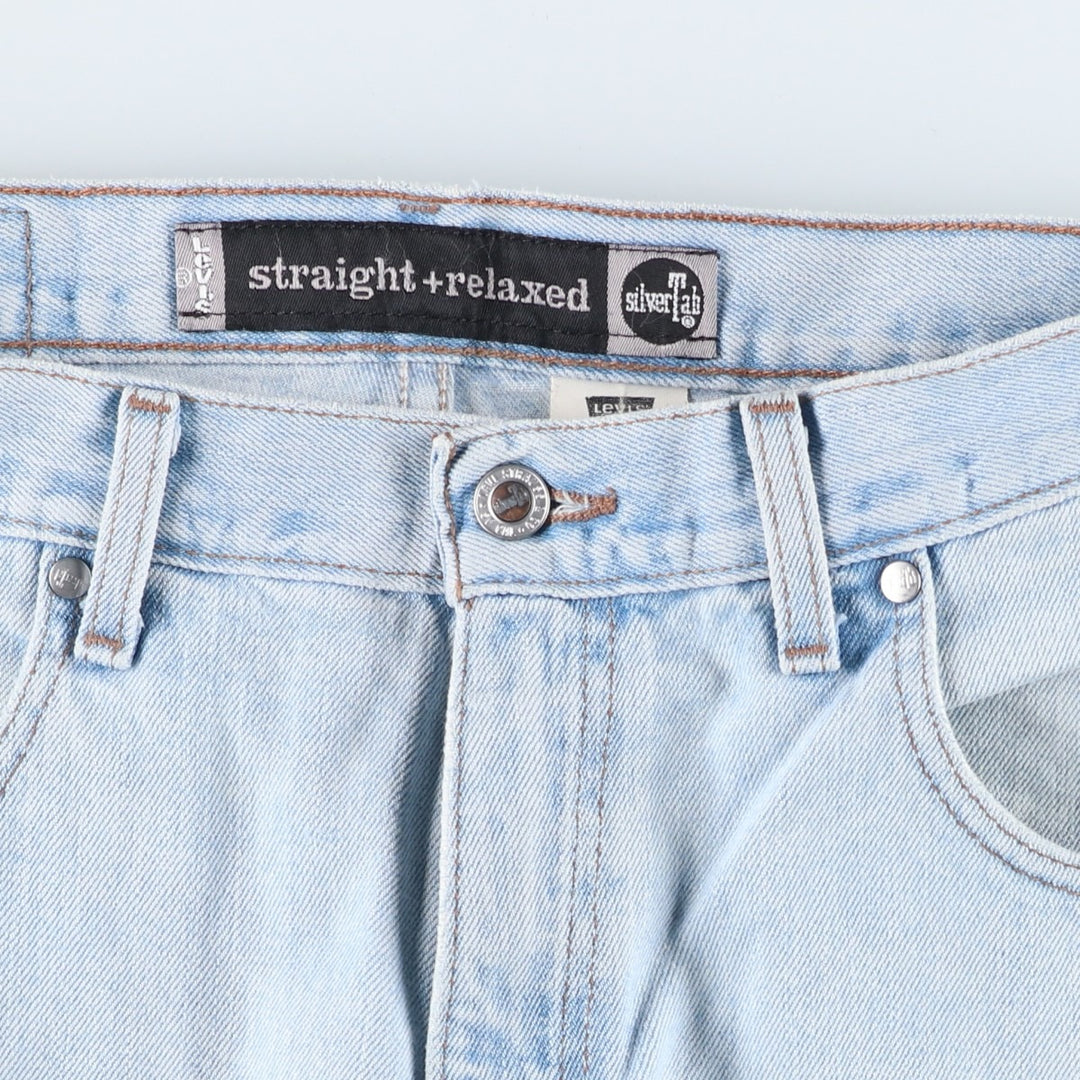 2000'S Levi's Silver Tab Straight+Relaxed Tapered Denim Pants, Made in USA, Men's Size 34 cotton blue type Vintage Second Hand