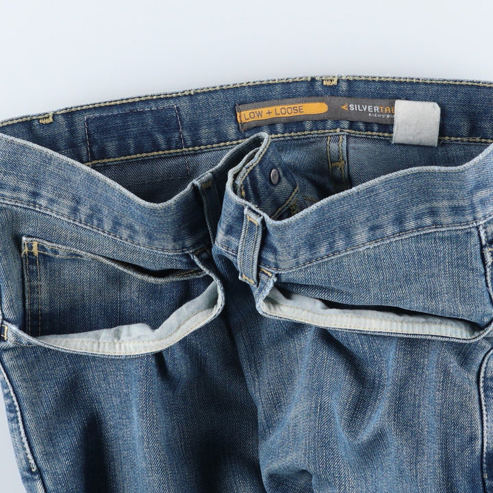 Levi's SILVER TAB LOW+LOOSE Straight Denim Pants, Men's Size 36 unclear blue type Vintage Second Hand
