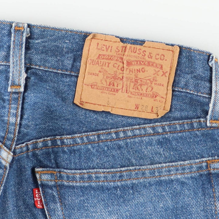 Vintage 1990'S Levi's 501 Straight Denim Pants, Made in USA, Women's Size M (W26) cotton blue type Vintage Second Hand