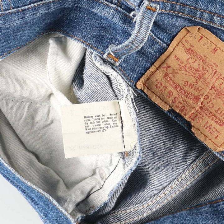 Vintage 1990'S Levi's 501 Straight Denim Pants, Made in USA, Women's Size M (W26) cotton blue type Vintage Second Hand