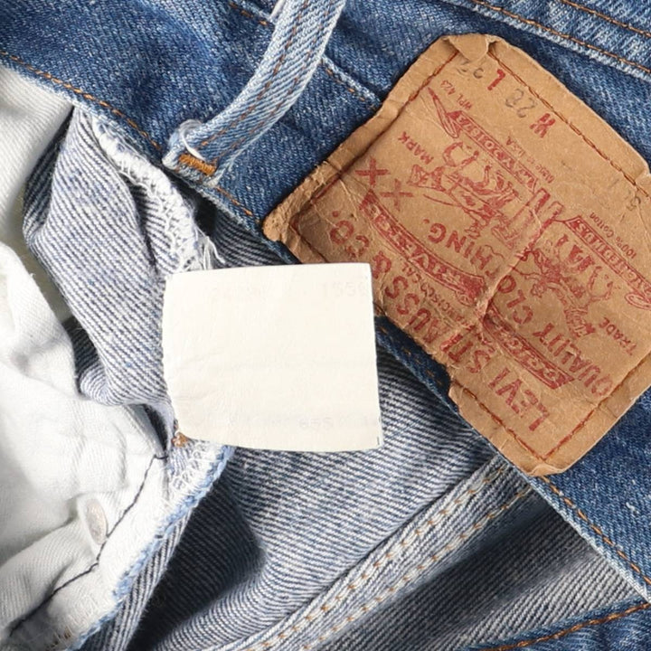 Vintage 1990'S Levi's 501 Straight Denim Pants, Made in USA, Women's Size M (W26) cotton blue type Vintage Second Hand
